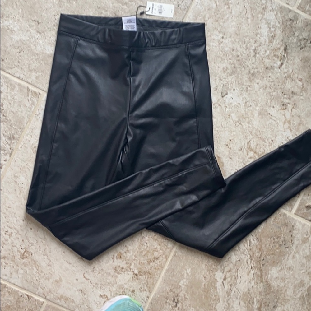 Express high waited faux leather leggings